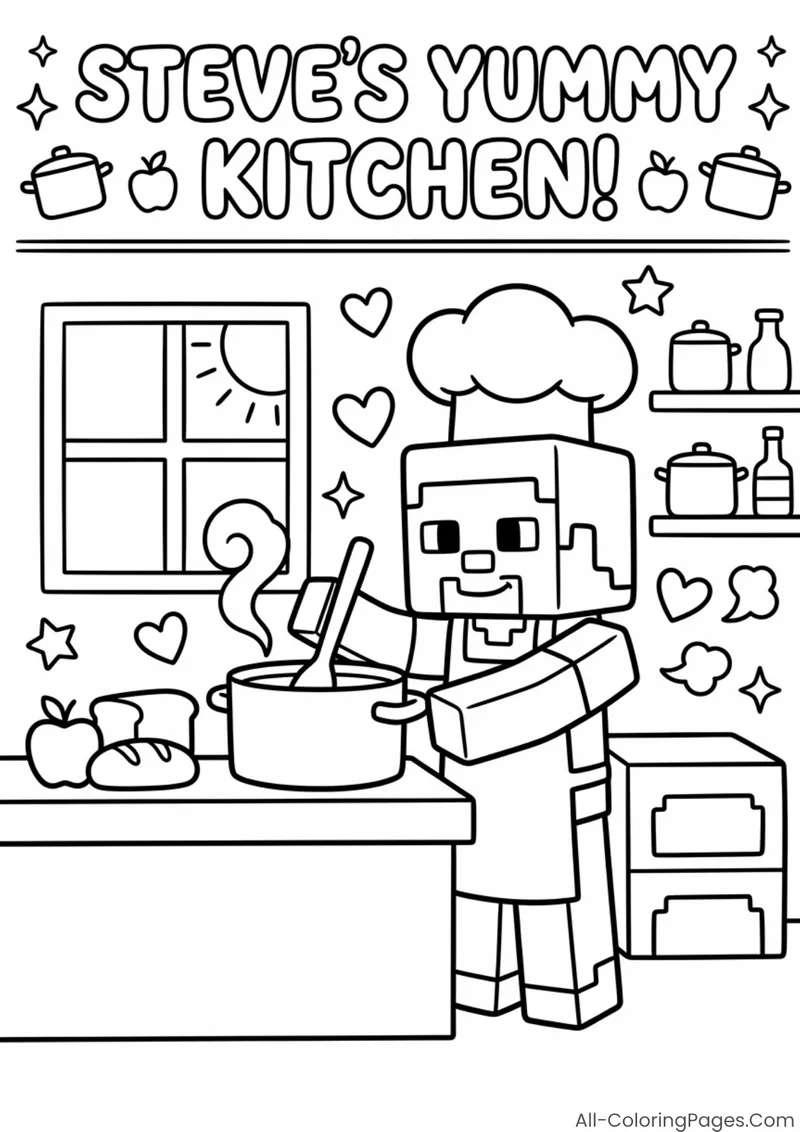 Steve wearing a chef hat and stirring a pot in his kitchen